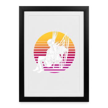 Gleitschirm gleitschirmfliegen parapente - Affiche encadrée (27 × 37 cm) - noir - Devant