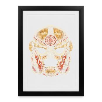 Lucha Libre Luchador - Affiche encadrée (27 × 37 cm) - noir - Devant