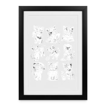 Kitten Library Adventure - Framed poster (27 × 37 cm) - black - Front