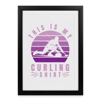Voici mon t-shirt à boucle rétro vintage - Affiche encadrée (27 × 37 cm) - noir - Devant