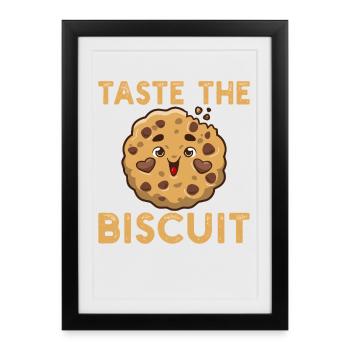 Goûtez le biscuit - Affiche encadrée (27 × 37 cm) - noir - Devant