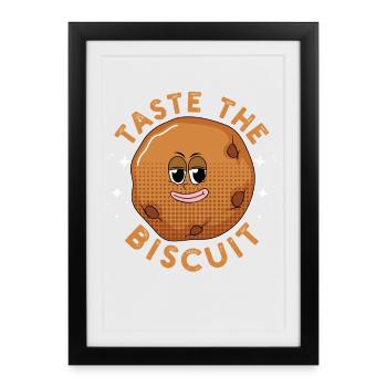 Goûtez le biscuit - Affiche encadrée (27 × 37 cm) - noir - Devant
