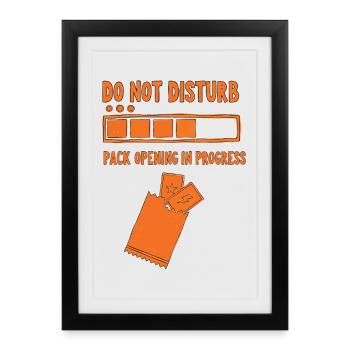 Ne pas interrompre l’ouverture de paquets en cours de trading - Affiche encadrée (27 × 37 cm) - noir - Devant