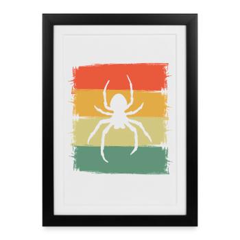 araignée - Affiche encadrée (27 × 37 cm) - noir - Devant