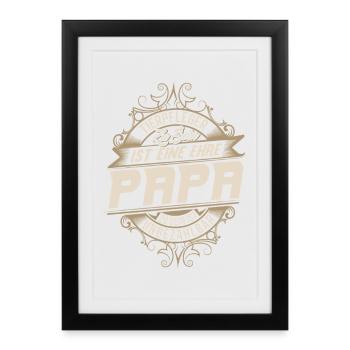 Papa gardien de zoo - Affiche encadrée (27 × 37 cm) - noir - Devant