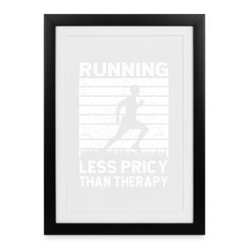 Runn Country Runner and XC Coach Unique Cross Gift - Framed poster (27 × 37 cm) - black - Front