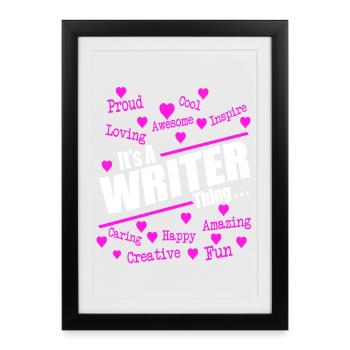 T-shirt artistique Pink Hearts Positive Inspirational Words - Affiche encadrée (27 × 37 cm) - noir - Devant