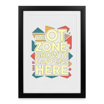 Ergothérapie en pédiatrie La Zone Ergothérapeute pour Besoins Spéciaux - Affiche encadrée (27 × 37 cm) - noir - Devant