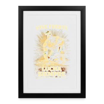 Lucha Libre Luchador Viva Fuerte Lucha Siempre - Affiche encadrée (27 × 37 cm) - noir - Devant