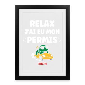 Driver's license humor - Framed poster (27 × 37 cm) - black - Front