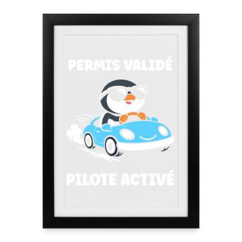 Driver's license humor - Framed poster (27 × 37 cm) - black - Front