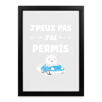 Driver's license humor - Framed poster (27 × 37 cm) - black - Front