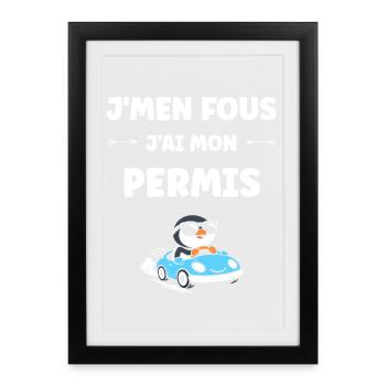 Driver's license humor - Framed poster (27 × 37 cm) - black - Front
