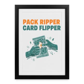 Pack Ripper Card Flipper Collectionneur de cartes à collectionner - Affiche encadrée (27 × 37 cm) - noir - Devant