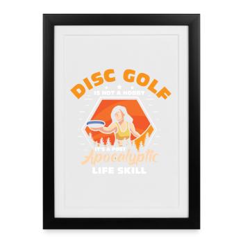Disc Golf Gifts Disc Golf - Framed poster (27 × 37 cm) - black - Front