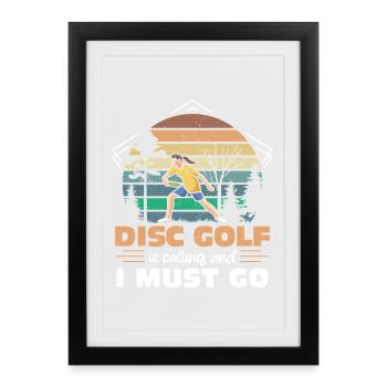 Disc Golf Gifts Disc Golf - Framed poster (27 × 37 cm) - black - Front