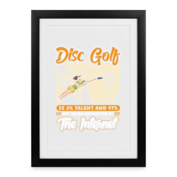 Disc Golf Gifts Disc Golf - Framed poster (27 × 37 cm) - black - Front