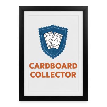 Cardboard Collector Trading Card Collector Booster - Framed poster (27 × 37 cm) - black - Front