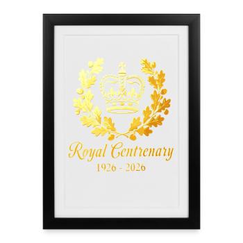 Trésor royal du Centenaire d’or 1926-2026 - Affiche encadrée (27 × 37 cm) - noir - Devant