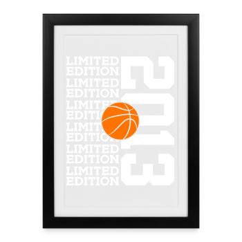 ÉDITION LIMITÉE 2013 BASKETBALL 13E ANNIVERSAIRE - Affiche encadrée (27 × 37 cm) - noir - Devant