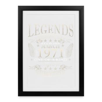March 1971 - Framed poster (27 × 37 cm) - black - Front
