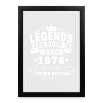 50th Anniversary – March 1976 Original - Framed poster (27 × 37 cm) - black - Front