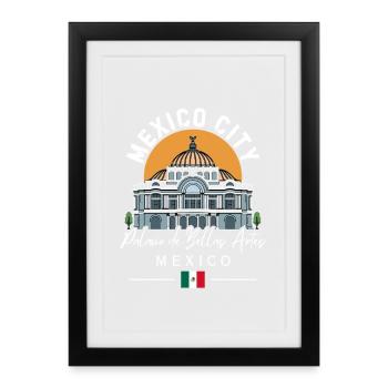 Palacio Bellas Artes Sunfin - Affiche encadrée (27 × 37 cm) - noir - Devant