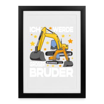 I Will Be Big Brother 2025 Children Offspring - Framed poster (27 × 37 cm) - black - Front