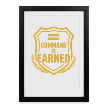 Lieutenant de police Lieutenant de police Grade de lieutenant - Affiche encadrée (27 × 37 cm) - noir - Devant