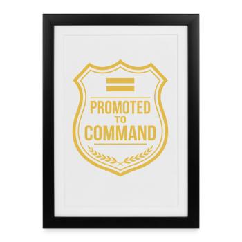 Lieutenant de police Lieutenant de police Grade de lieutenant - Affiche encadrée (27 × 37 cm) - noir - Devant
