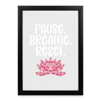 Yoga-Meditationstraining Yoga-Liebhaber-Yoga-Kurs - Gerahmtes Poster (27 × 37 cm) - Schwarz - Vorne