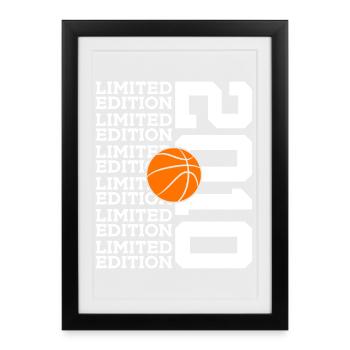 ÉDITION LIMITÉE 2010 BASKETBALL 16E ANNIVERSAIRE - Affiche encadrée (27 × 37 cm) - noir - Devant