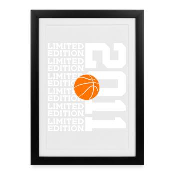 ÉDITION LIMITÉE 2011 BASKETBALL 15E ANNIVERSAIRE - Affiche encadrée (27 × 37 cm) - noir - Devant