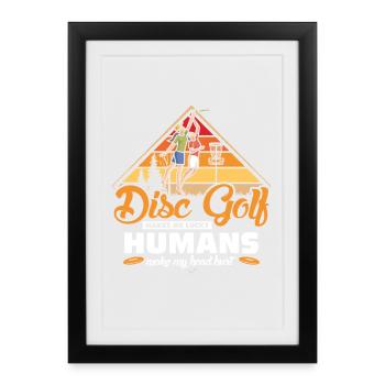 Cadeaux de disc golf Disc Golf - Affiche encadrée (27 × 37 cm) - noir - Devant
