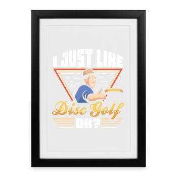 Disc Golf Gifts Disc Golf - Framed poster (27 × 37 cm) - black - Front