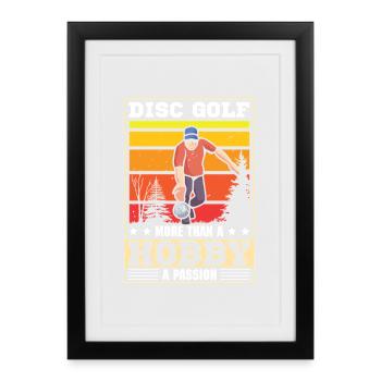 Cadeaux de disc golf Disc Golf - Affiche encadrée (27 × 37 cm) - noir - Devant