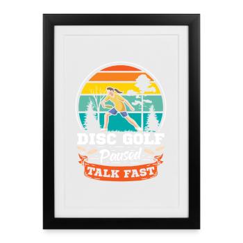 Disc Golf Gifts Disc Golf - Framed poster (27 × 37 cm) - black - Front