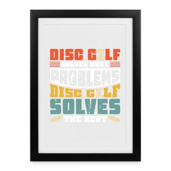 Disc Golf Gifts Disc Golf - Framed poster (27 × 37 cm) - black - Front
