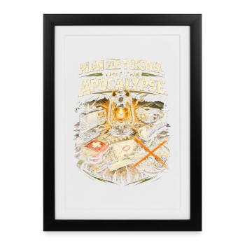 Prepper Survivalist Plan For Tuesday - Framed poster (27 × 37 cm) - black - Front