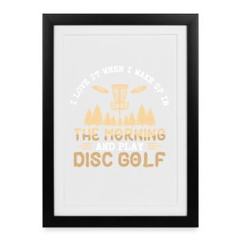 Disc Golf Gifts Disc Golf - Framed poster (27 × 37 cm) - black - Front