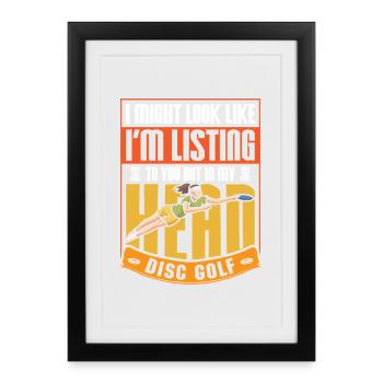 Disc Golf Gifts Disc Golf - Framed poster (27 × 37 cm) - black - Front