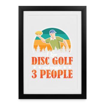 Cadeaux de disc golf Disc Golf - Affiche encadrée (27 × 37 cm) - noir - Devant