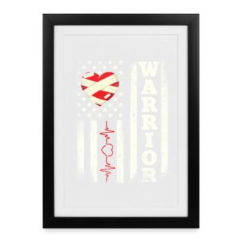 Warrior Heart Attack Survivor Recovery - Framed poster (27 × 37 cm) - black - Front
