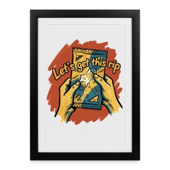 Procurons-nous ce pack de cartes à collectionner Rip - Affiche encadrée (27 × 37 cm) - noir - Devant