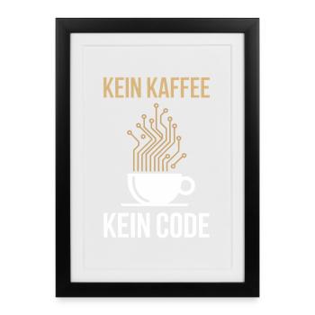 No Coffee No Code Programmer Computer Scientist - Framed poster (27 × 37 cm) - black - Front