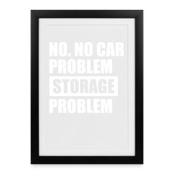 Non. Pas de problème de voiture Amoureux de voiture mécanicien automobile - Affiche encadrée (27 × 37 cm) - noir - Devant