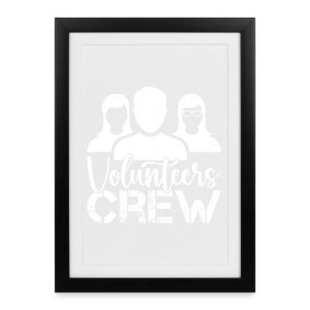 Volunteer Gifts Crew Volunteer - Framed poster (27 × 37 cm) - black - Front