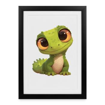 Lézard des lézards - Affiche encadrée (27 × 37 cm) - noir - Devant
