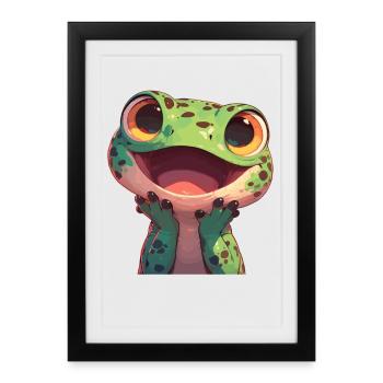 Lézard des lézards - Affiche encadrée (27 × 37 cm) - noir - Devant