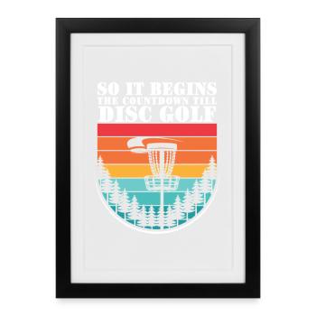 Cadeaux de disc golf Disc Golf - Affiche encadrée (27 × 37 cm) - noir - Devant